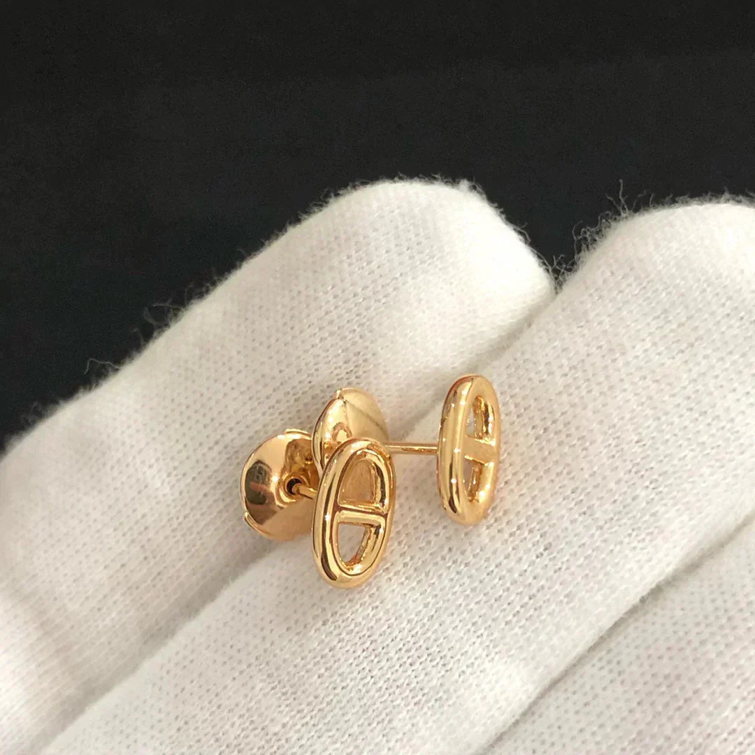 [AURORA]CHAINE SMALL EARRINGS GOLD AND SILVER