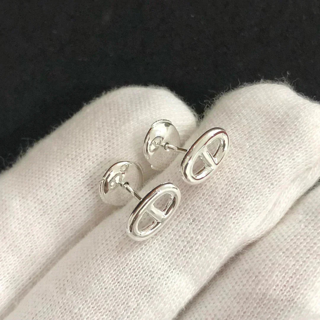 [AURORA]CHAINE SMALL EARRINGS GOLD AND SILVER