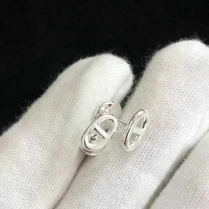 [AURORA]CHAINE SMALL EARRINGS GOLD AND SILVER