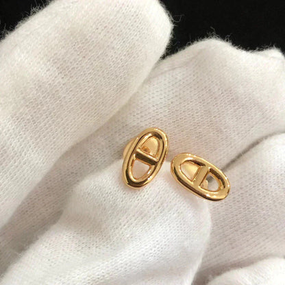[AURORA]CHAINE SMALL EARRINGS GOLD AND SILVER