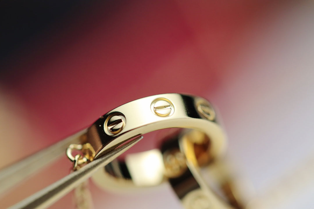 [AURORA]LOVE HALSKETTE DOPPELRING GOLD
