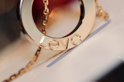 [AURORA]LOVE HALSKETTE 16MM 6 DIAMANTEN ROTGOLD