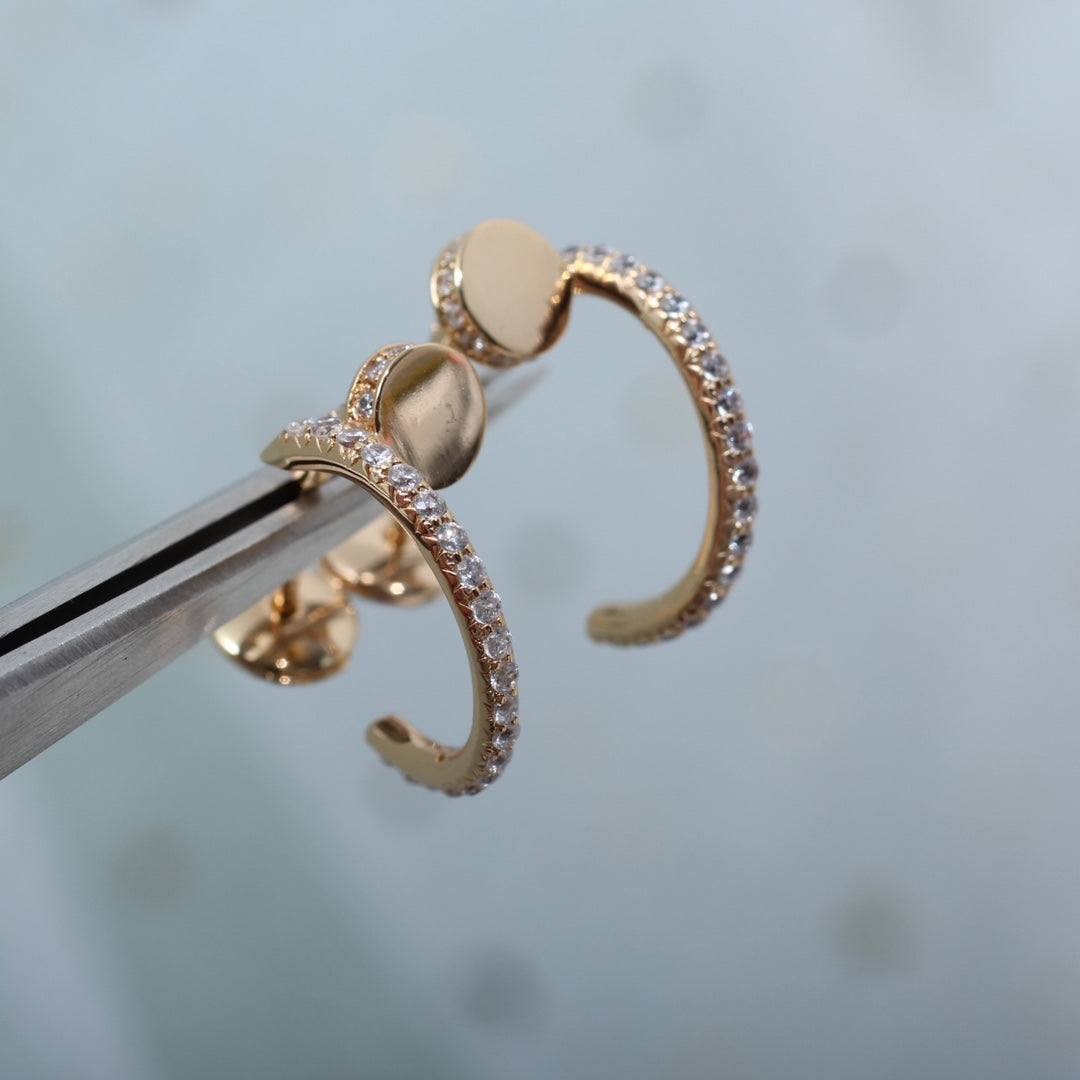 [AURORA]JUSTE EARRINGS 12.75MM PINK GOLD DIAMOND