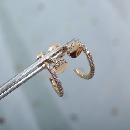 [AURORA]JUSTE EARRINGS 12.75MM PINK GOLD DIAMOND