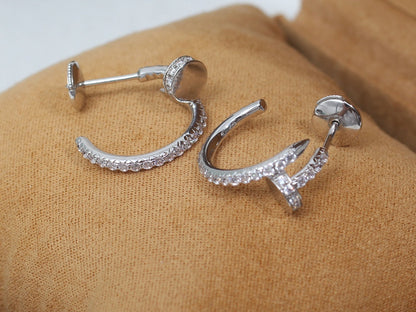 [AURORA]JUSTE EARRINGS 12.75MM SILVER DIAMOND