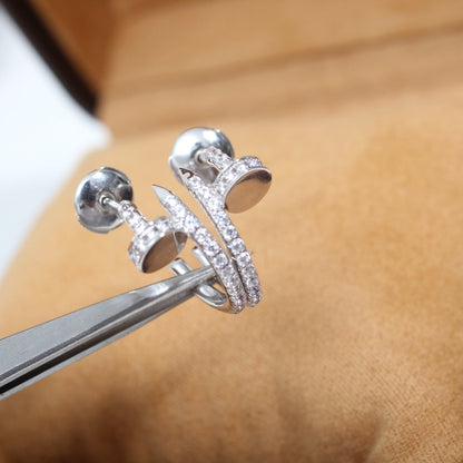 [AURORA]JUSTE EARRINGS 12.75MM SILVER DIAMOND