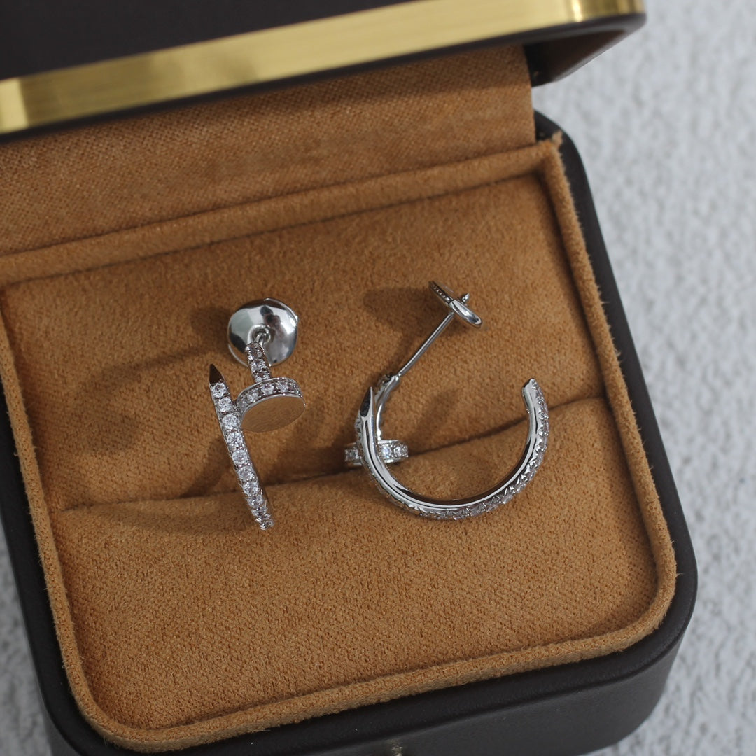 [AURORA]JUSTE EARRINGS 12.75MM SILVER DIAMOND