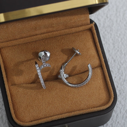 [AURORA]JUSTE EARRINGS 12.75MM SILVER DIAMOND