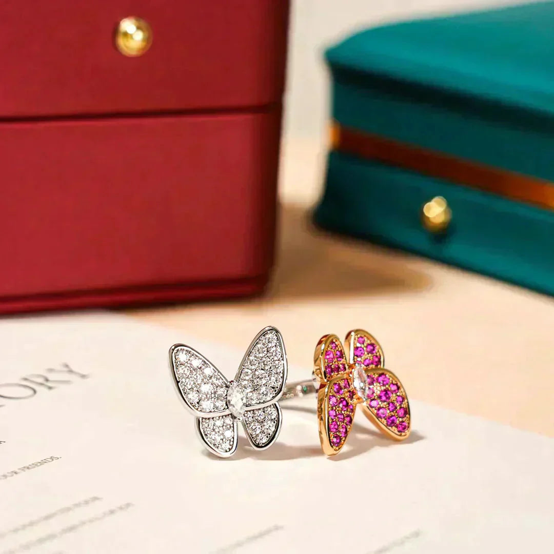 [basloveJW]ZWILLINGS-SCHMETTERLINGS-DIAMANTRING