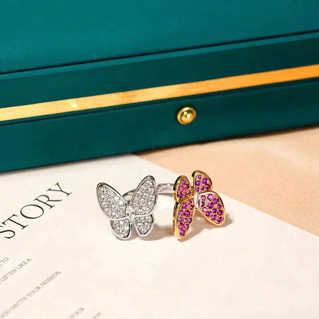 [basloveJW]ZWILLINGS-SCHMETTERLINGS-DIAMANTRING
