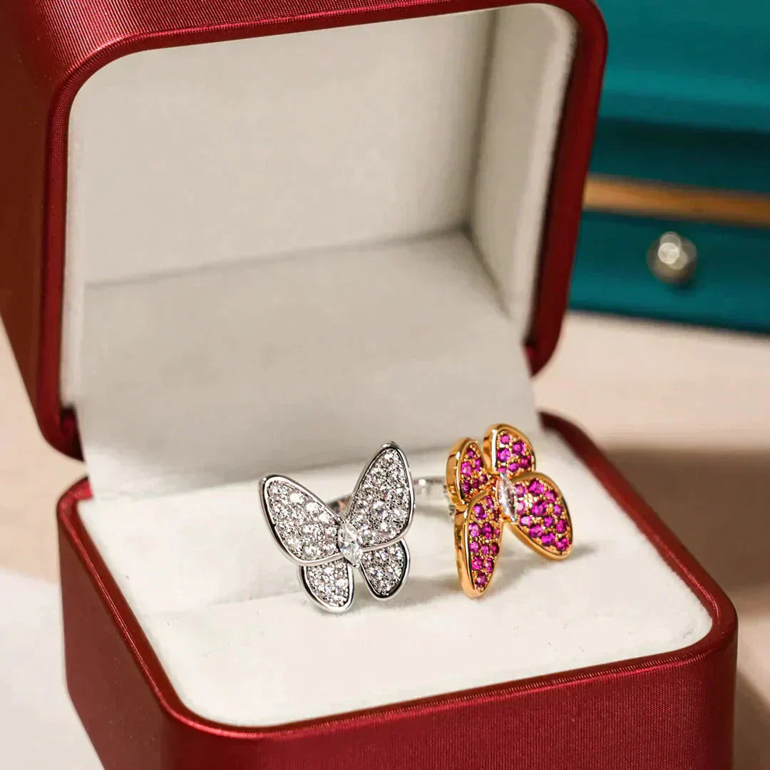 [basloveJW]ZWILLINGS-SCHMETTERLINGS-DIAMANTRING