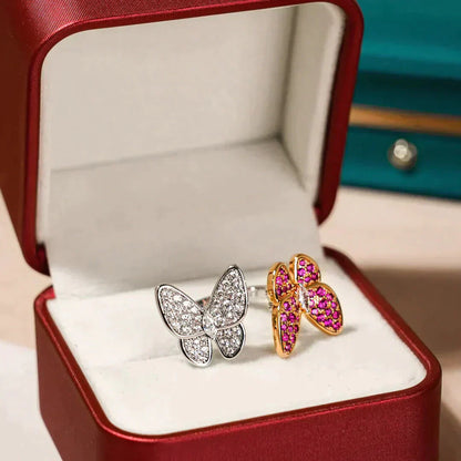 [basloveJW]ZWILLINGS-SCHMETTERLINGS-DIAMANTRING