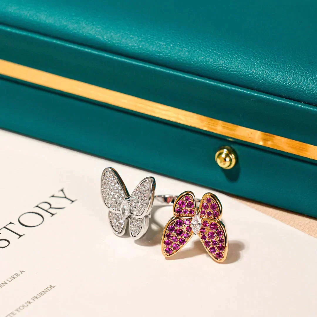 [basloveJW]ZWILLINGS-SCHMETTERLINGS-DIAMANTRING