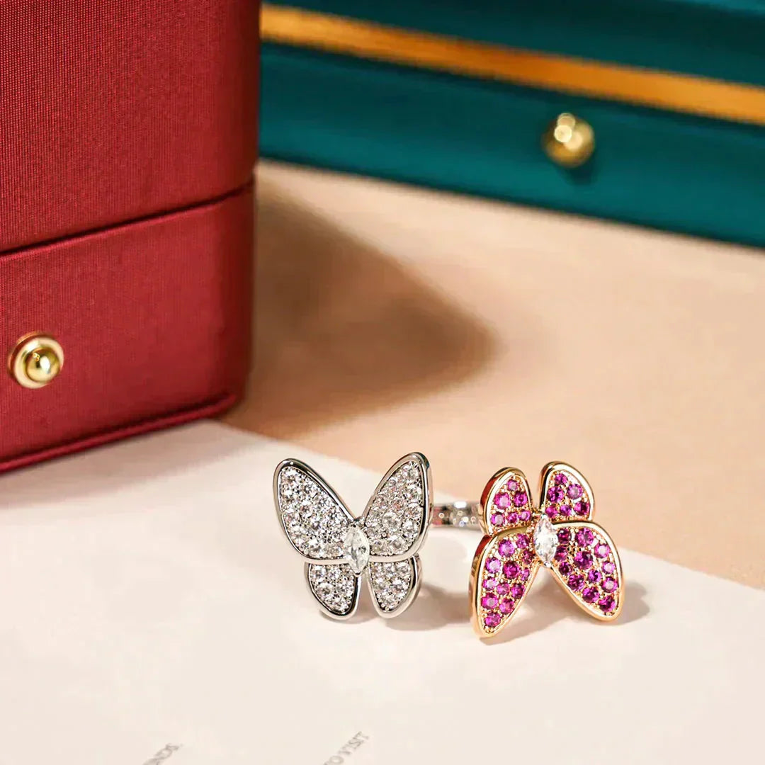 [basloveJW]ZWILLINGS-SCHMETTERLINGS-DIAMANTRING