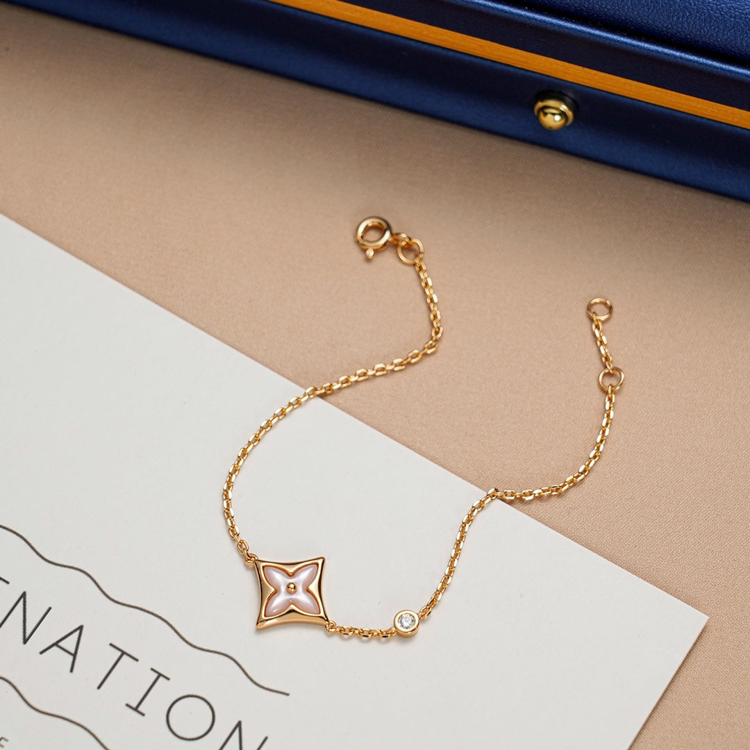 [AURORA]STAR 1 DIAMOND PINK GOLD BRACELET