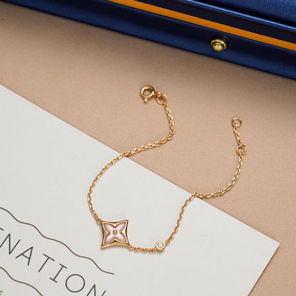 [AURORA]STAR 1 DIAMOND PINK GOLD BRACELET