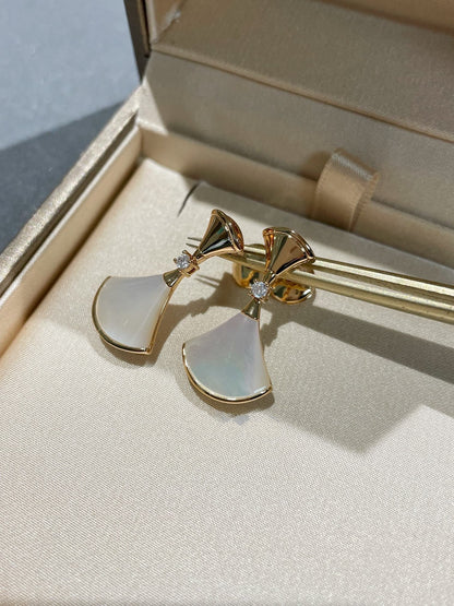 [AURORA]DREAM MOP 1 DIAMOND EARRINGS