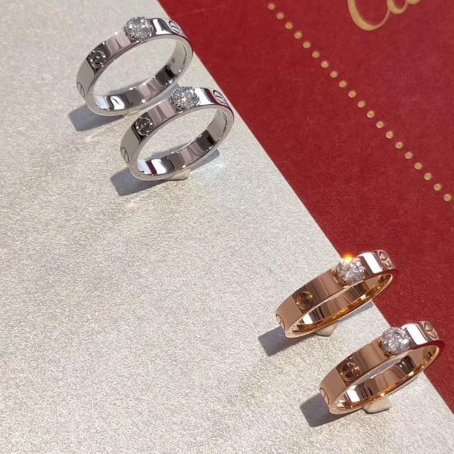 [AURORA]LOVE RING 3.6MM 1 BIG DIAMOND