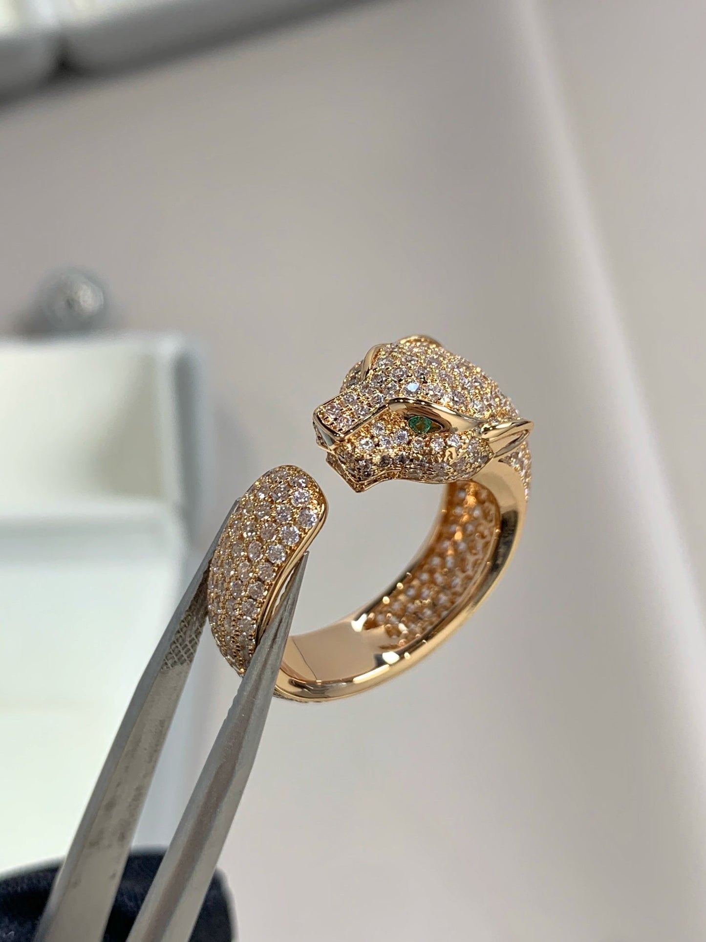 [AURORA]PANTHERE PINK GOLD DIAMOND RING