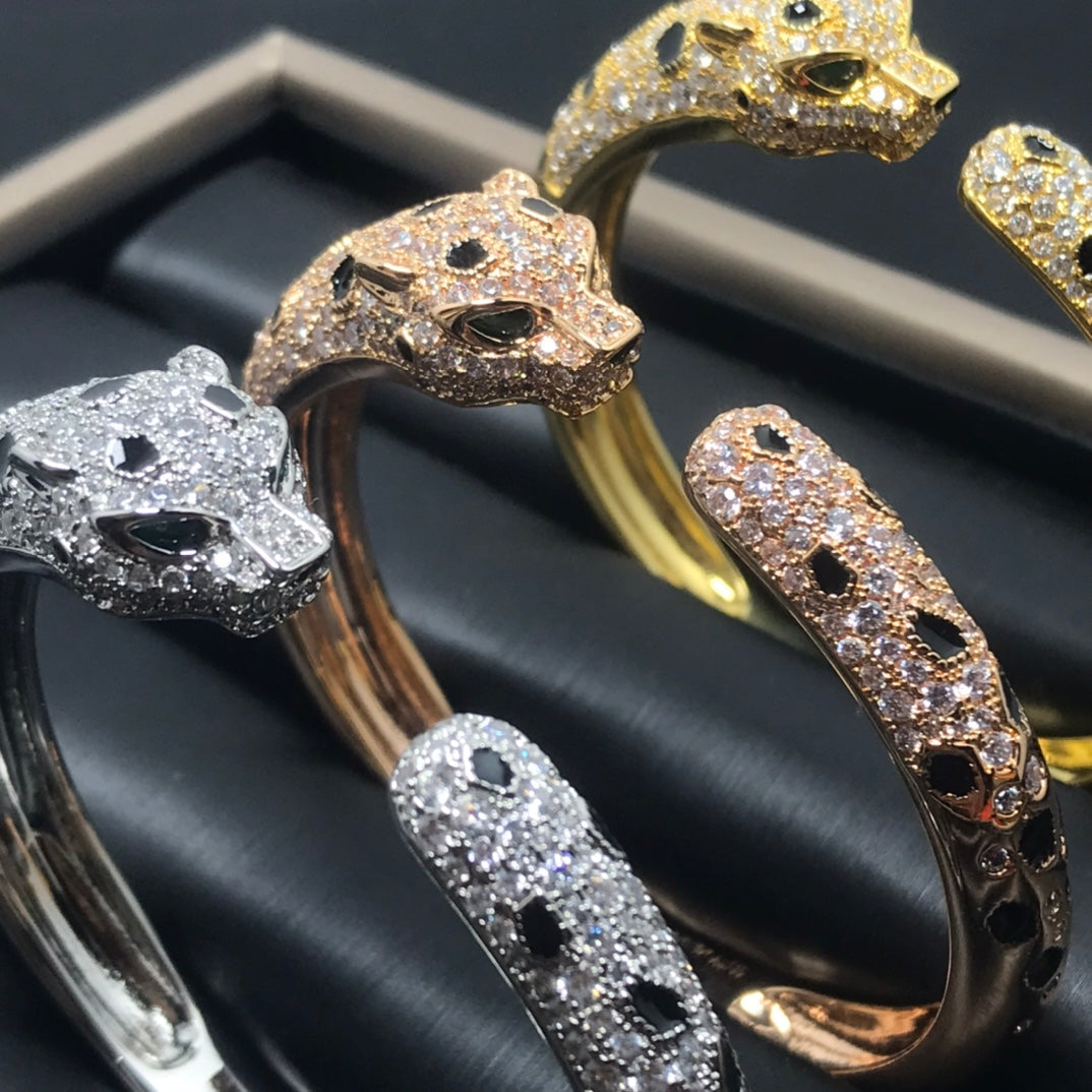 [AURORA]パンテール ビッグブレスレット ダイヤモンド