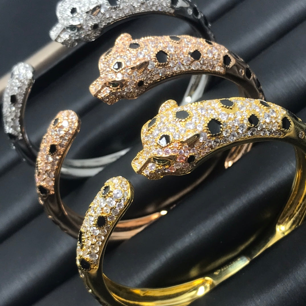 [AURORA]パンテール ビッグブレスレット ダイヤモンド