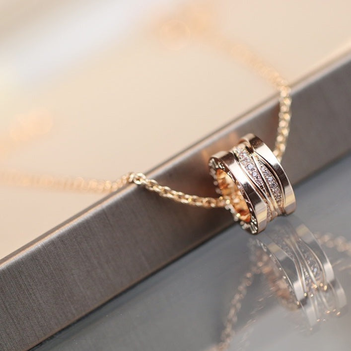 [AURORA]ZERO 1 PINK GOLD DIAMOND NECKLACE