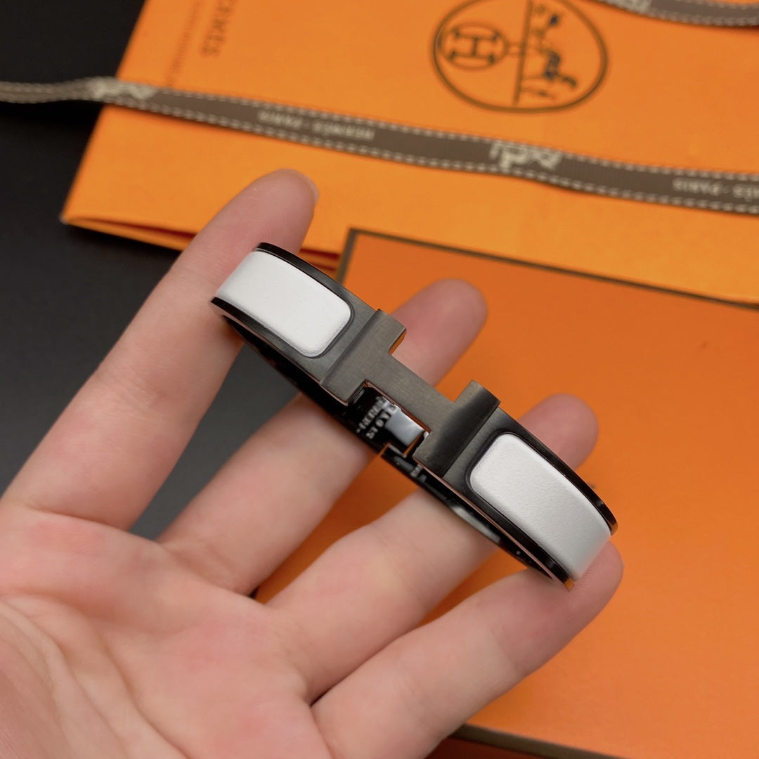 [AURORA]H BRACELET 12MM BLACK WHITE CERAMIC