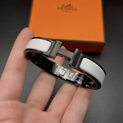 [AURORA]H BRACELET 12MM BLACK WHITE CERAMIC