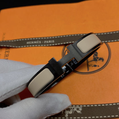 [AURORA]H BRACELET 12MM BLACK BEIGE CERAMIC
