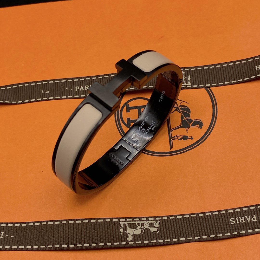 [AURORA]H BRACELET 12MM BLACK BEIGE CERAMIC