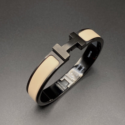 [AURORA]H BRACELET 12MM BLACK BEIGE CERAMIC
