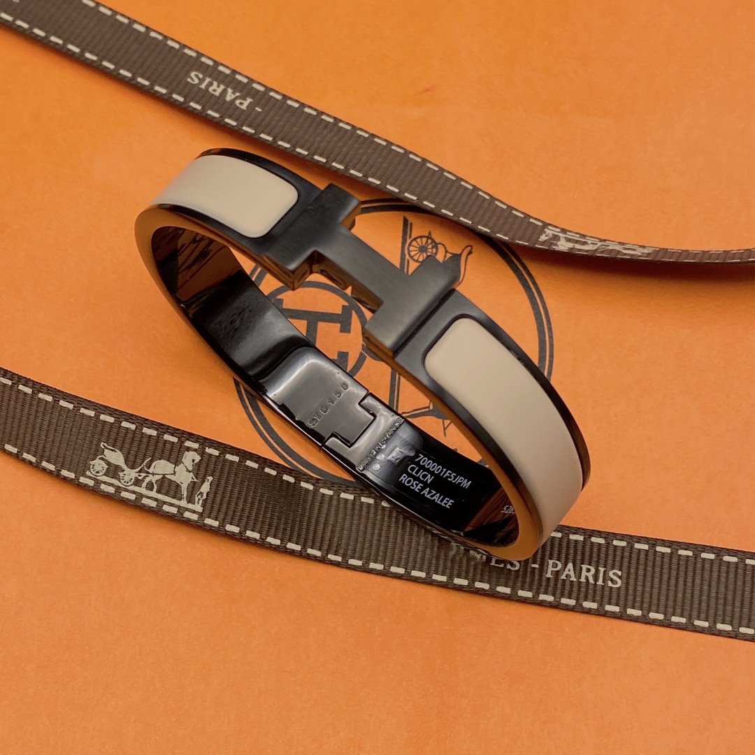 [AURORA]H BRACELET 12MM BLACK BEIGE CERAMIC