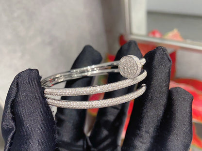 [AURORA]JUSTE BRACELET 3.5MM DOUBLE ROWS SILVER DIAMOND