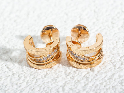 [AURORA]ZERO 1 PINK GOLD DIAMONDS EARRINGS