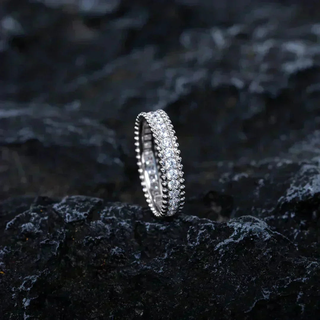 [basloveJW]PERLEE DIAMANT SILBERRING
