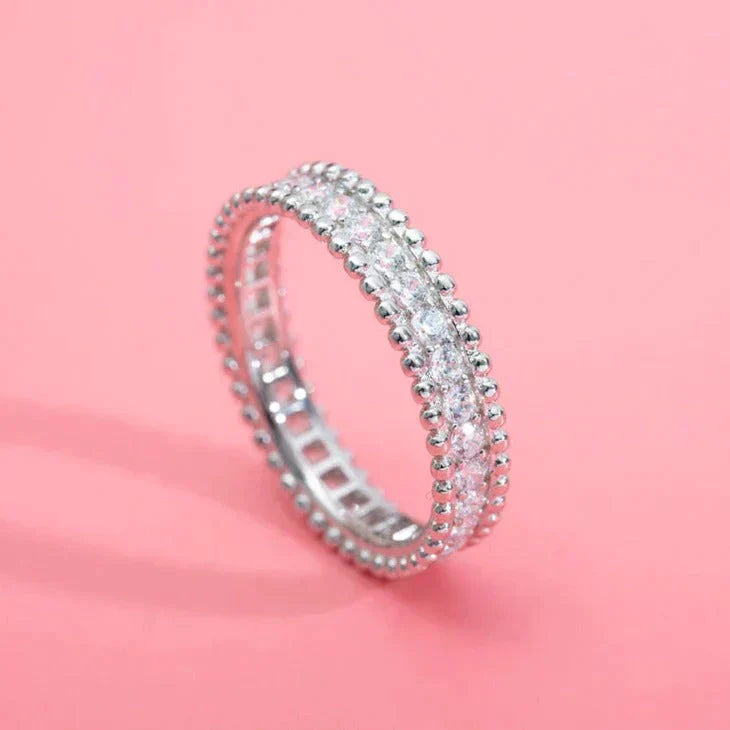 [basloveJW]PERLEE DIAMANT SILBERRING