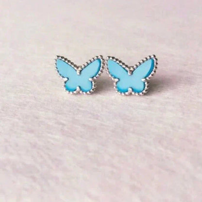 [basloveJW] SCHMETTERLING TÜRKIS OHRRINGE SILBER