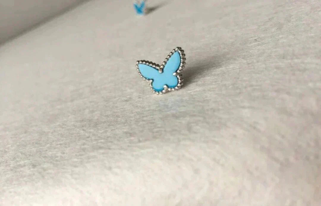 [basloveJW] SCHMETTERLING TÜRKIS OHRRINGE SILBER