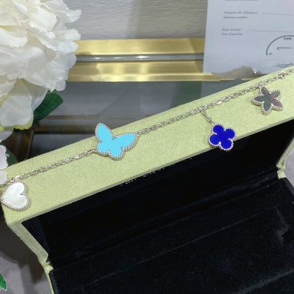 [AURORA]LUCKY SPRING SILVER BRACELET 4 MOTIF