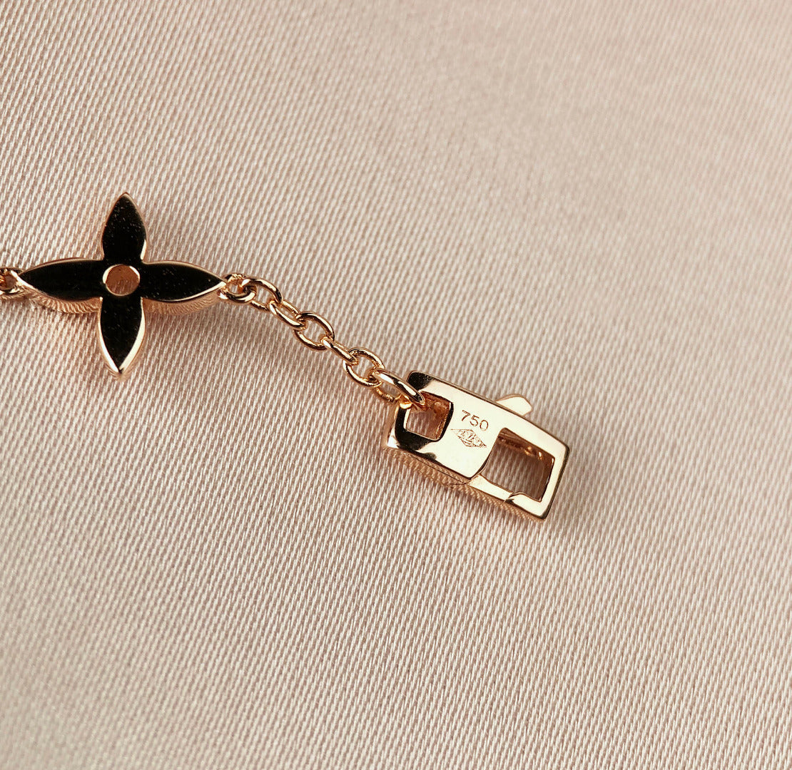 [AURORA]STAR AND SUN 7 MOTIFS GOLD BRACELET