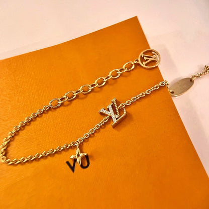 [AURORA]LOGO STAR MOTIF GOLD BRACELET