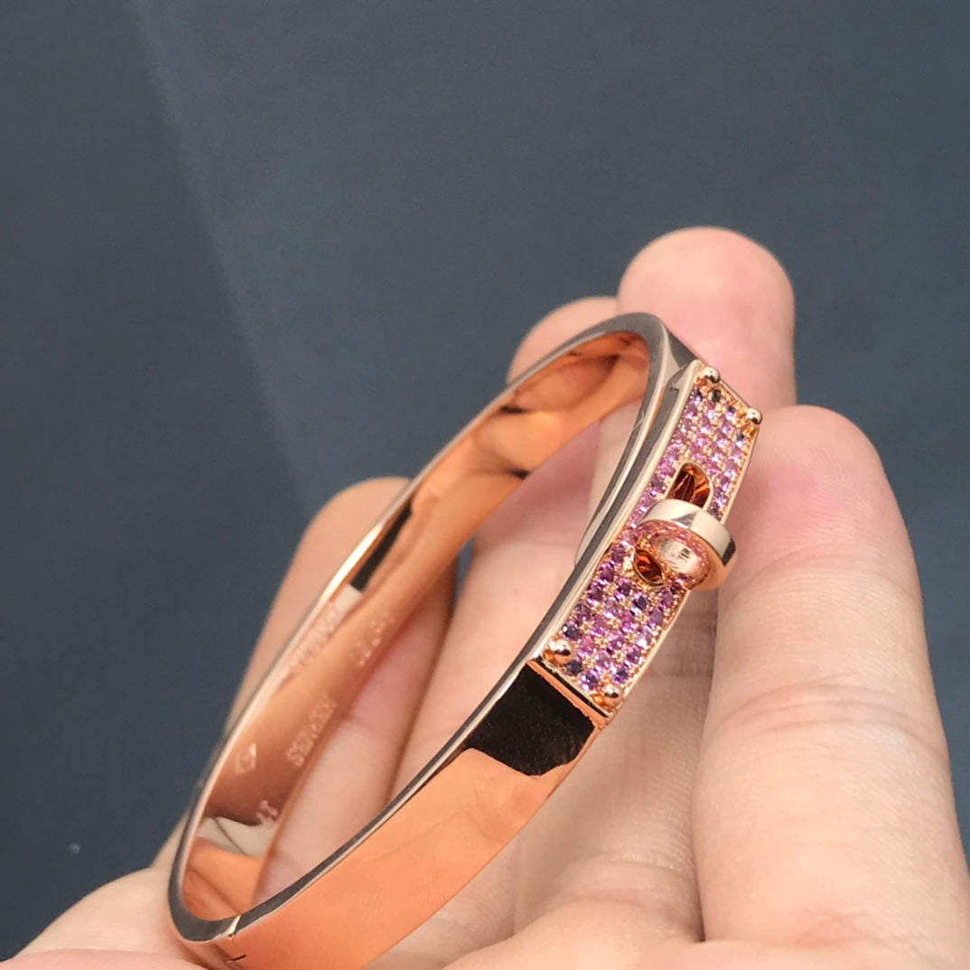 [AURORA]KELLY ARMBAND ROSA DIAMANT