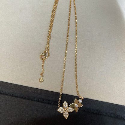 [AURORA]STAR BLOSSOM HALSKETTE ROTGOLD DIAMANTEN