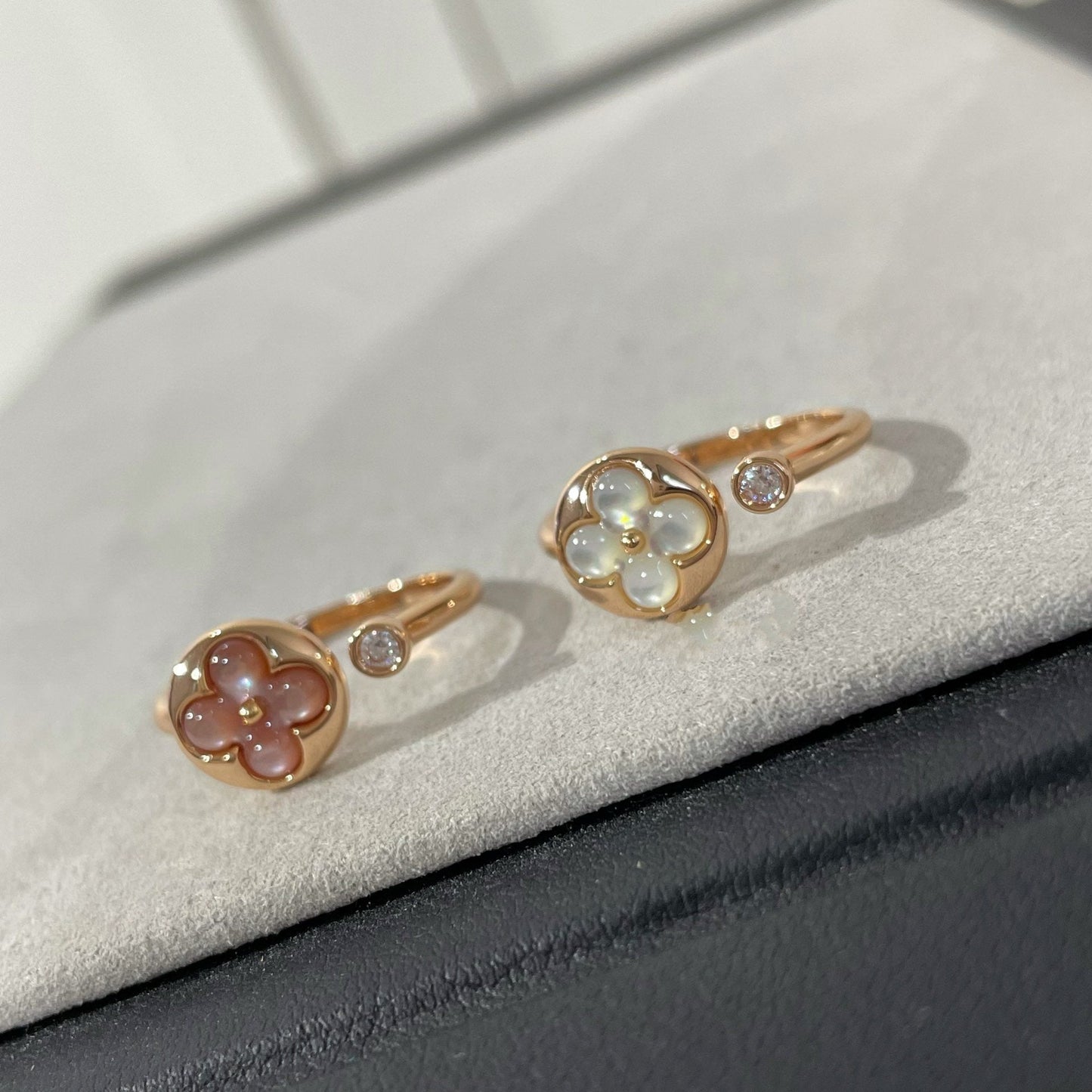 [AURORA]SUN 1 DIAMANT PINK MOP RING