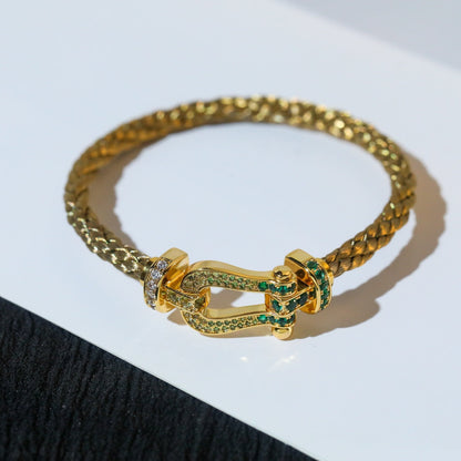 [AURORA]FORCE 10 GOLD GRÜNE DIAMANTEN GEPAART
