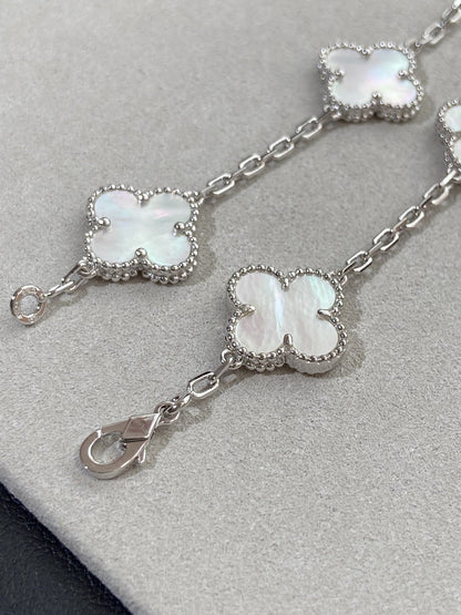 [AURORA]CLOVER SILVER MOP 5 MOTIF BRACELET