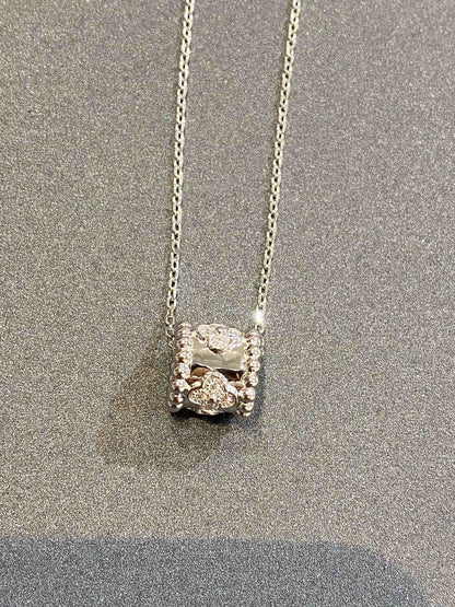 [basloveJW]PERLEE ANHÄNGER SILBER DIAMANT HALSKETTE 