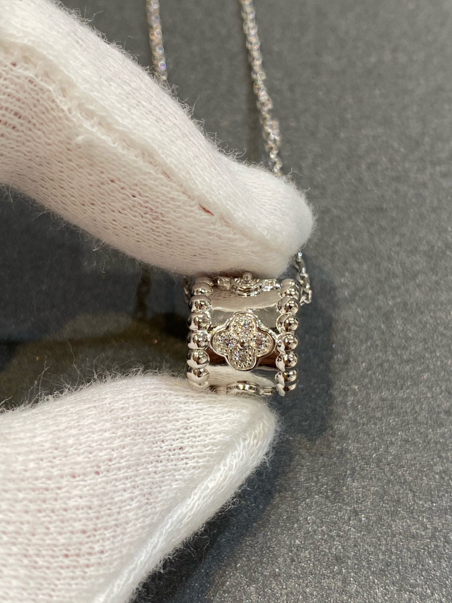 [basloveJW]PERLEE ANHÄNGER SILBER DIAMANT HALSKETTE 
