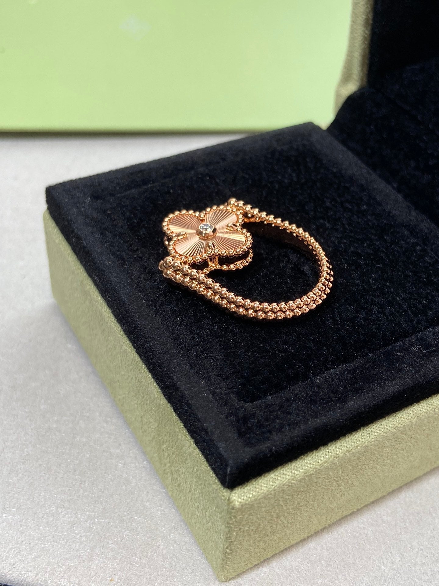 [basloveJW]CLOVER RIVERSIBLE ROSÉGOLDRING