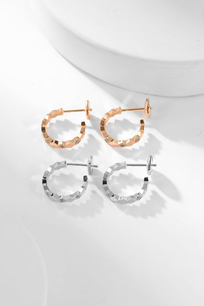 [AURORA]BEE LOVE DIAMOND HOOP EARRINGS
